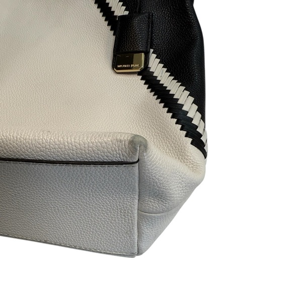 Michael Kors Leather Shoulder Bag With Braided Trim - Picture 6 of 9